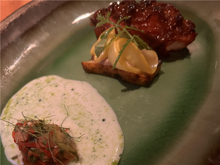 octopus and courgette